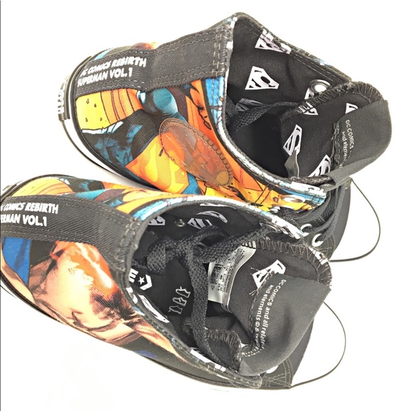 (51) Converse Chuck Taylor All Star HI Superman Mens/Womens/Kids Sneakers - Picture 4 of 6